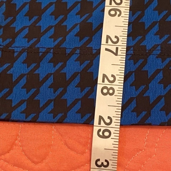Anne Klein Cobalt Blue and Black Houndstooth Check Dress Size M - Picture 9 of 11
